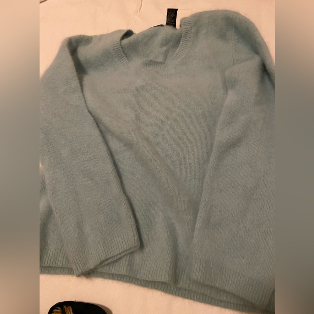 A’more light blue blend sweater Preloved size large